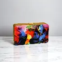 Abstract Radha Krishna Printed Wooden Clutch