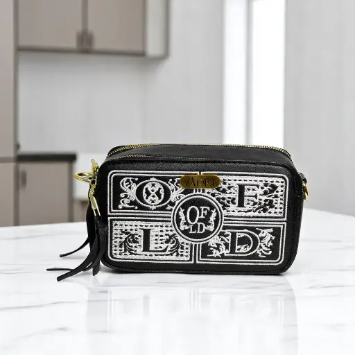 [Anki Britney Box Bag (dual chain with common compartment) (black)] Anki Britney Box Bag (dual chain with common compartment) (black)