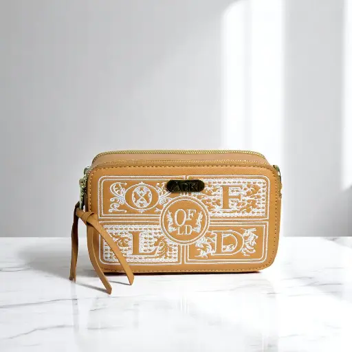 [Anki Britney Box Bag (dual chain with common compartment) (brown)] Anki Britney Box Bag (dual chain with common compartment) (brown)