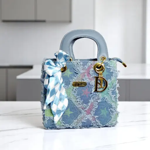 [Denise Mini Tote (blue)] Denise Mini Tote (blue)