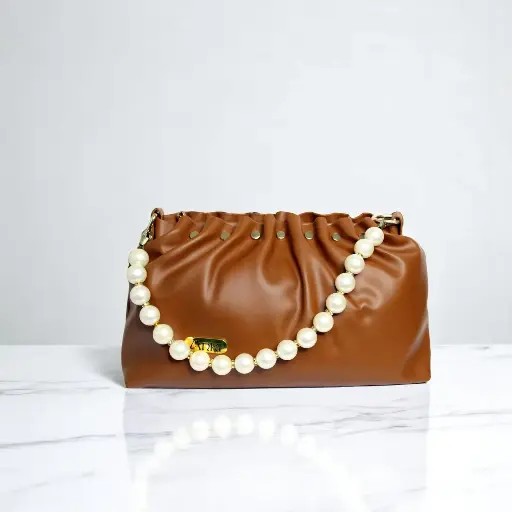 [Anki Duffle Pearl Bag (brown)] Anki Duffle Pearl Bag (brown)